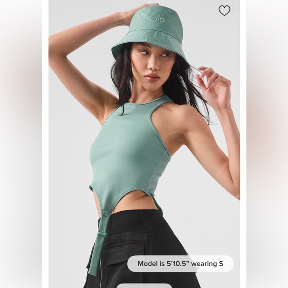 Alo yoga ribbed revelation tank botanical green - Picture 3 of 6